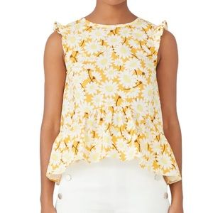 Kate Spade new year kate daisy flounce top size 6